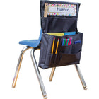 Teacher Created Resources - Pochette de chaise noire, paquet de 2-Se glisse facilement sur le dossier d'une chaise jusqu'à 15 po de large, à 5 po du haut