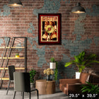 Led Zeppelin Parchment With Gold LP - Impression encadree - 29" x 39"-Sous licence officielle music memorabilia
