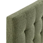 Modway - Lily Rembourré Tête de lit King Size, Feuille-Assemblée requise