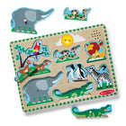 Casse-tête sonore des animaux du zoo de Melissa & Doug-Soulevez pour exposer le capteur de lumière, puis remplacez (capteur de couvercle) pour entendre le son