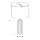 Monarch Specialties - Luminaire - 23 po H Lampe De Table - Céramique Bleue - Abat-Jour Ivoire / Crème - Contemporain - Moderne-Conçue à partir de matériaux de haute qualité, cette lampe de table bénéficie d'une garantie limitée de 2 ans contre les défauts de fabrication, ce qui garantit la tranquillité d'esprit et la fiabilité de votre choix en matière d'éclairage décoratif