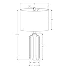 Monarch Specialties - Luminaire - 23 po H Lampe De Table - Céramique Bleue - Abat-Jour Ivoire / Crème - Contemporain - Moderne-Conçue à partir de matériaux de haute qualité, cette lampe de table bénéficie d'une garantie limitée de 2 ans contre les défauts de fabrication, ce qui garantit la tranquillité d'esprit et la fiabilité de votre choix en matière d'éclairage décoratif