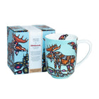 Oscardo - Tasse porcelaine « Moose » de John Rombough - 485 ml-Design d’art autochtone - Orignal par John Rombough, artiste déné chipewyan, œuvre des Premières Nations célébrant le patrimoine culturel et les traditions