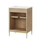 Modway - Awaken 24" Vanette de salle de bain - Chêne Blanc-Assemblée requise