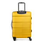 Swiss Mobility 26, 5 po LAX Valise moyenne rigide - Jaune-Doublure intérieure avec panneau de séparation, poche en filet et sangle de serrage