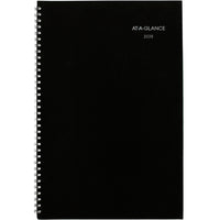 AT-A-GLANCE - Agenda mensuel 2025 - 11 7/8 po H x 7 7/8 po l - Noir - Bilingue-14 mois : decembre 2024 à janvier 2026
