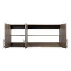 Prepac - Armoire murale Elite 54 po - Gris dérivé-Fini durable en laminé gris vieilli