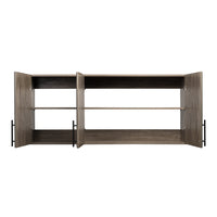Prepac - Armoire murale Elite 54 po - Gris dérivé-Fini durable en laminé gris vieilli