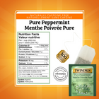 Twinings - Sachets de tisane menthe poivrée pure - paquet de 50-Faites infuser un sachet dans de l’eau fraîchement bouillie pendant 3 à 4 minutes selon l’intensité désirée
