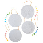 Art 101 - Toile murale à suspendre avec cercle à peindre, paquet de 2-Présente des motifs botaniques pour s'agencer à n'importe quel décor