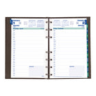 Blueline - 2026 Agenda quotidien MiracleBind CoilPro Rechargeable - 8 po x 5 po - Noir - Bilingue-Reliure spirale double avec couverture rigide d'aspect lézard