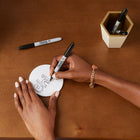 Sharpie - Marqueurs permanents − Pointe fine − Noir − Paquet de 5-Certifié AP non toxique pour un usage sécuritaire