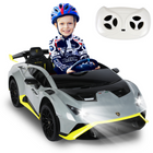 Gyrocopters - Voiture électrique pour enfants sous licence Lamborghini - Double moteur 12 V - Avec musique et télécommande - Gris-Conçu pour répondre à des normes de sécurité internationales rigoureuses — incluant les certifications ASTM, SOR, CTC, CPC, EN 55014, CPSIA, EN71 et ISED — garantissant des performances fiables et une conception sûre pour les enfants