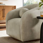 Modway - Holland Pivot Cuir végane Fauteuil - Monnaie-Base pivotante pour cadre en bois