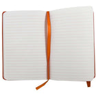 JAM Paper - Carnet de voyage à couverture rigide avec élastique - 70 feuilles lignées - 4" x 6" - Orange-Quantité : vendu à l'unité | 70 pages papier lignées/lignées.