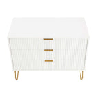Manhattan Comfort - Dumbo commode moderne 35,19" - blanc-Garantie limitée du fabricant de 30 jours