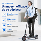 Gyrocopters - Trottinette électrique J30 pour adultes et adolescents - Vitesse 31 km/h - Autonomie 30 km - Application - Gris-Modes de vitesse adaptatifs : passez d'un mode à l'autre parmi trois options distinctes — Confort/Éco (12 km/h), Normal (18 km/h) et Sport (31 km/h) — pour une adaptation parfaite à votre environnement de trajet