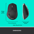 Logitech - Souris sans fil Triathlon M720 multi-dispositif - Noir-Empreinte carbone du produit: 5,08 kg CO2e