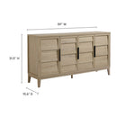 Modway - Sinya 4 portes Buffet - Chêne clair-4 portes avec design de panneaux