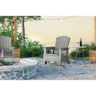 Suncast - Chaise Adirondack avec rangement - Gris colombe-Résistant aux rayons UV.