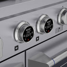 Kucht - 60 po Série KXP Cuisinière double énergie Propane - Acier inoxydable-Cette cuisinière à dix foyers comprend deux brûleurs de 20 000 BTU, un de 15 000 BTU, deux de 12 000 BTU, trois de 9 000 BTU et deux de 6 000 BTU