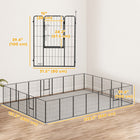 PawHut - Parc à chiens robuste 24 panneaux pour chiens S/M/L - 39 po L-Les 24 panneaux peuvent être installés en rectangle
