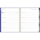 AT-A-GLANCE - Agenda hebdomadaire/mensuel BADGE géo 2025 - 11 po H x 8 1/2 po l - Violet - Bilingue-Une semaine sur deux pages comprenant un espace de planification pour chaque jour, ainsi qu'un espace pour les notes et les objectifs hebdomadaires