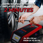 Bullseye - Gonfleur de pneu 12 V CC avec manomètre numérique-Arrêt automatique : équipé d'une alerte sonore et lumineuse, Bullseye s'éteindra automatiquement à la pression prédéfinie, empêchant ainsi le surgonflage et assurant la sécurité