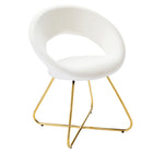 Modway - Nouvelle Performance Velvet Chaise à manger Ensemble de 2 - Or Blanc-Rembourrage en mousse dense