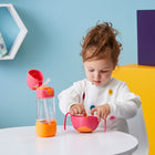 b.box - Bouteille Tritan - 450ml - Milkshake à la Fraise-Bouteille en Tritan légère et résistante avec couvercle à clapet.