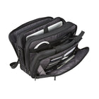 Samsonite -Classic NXT Mallette à 3 Soufflets avec RFID 15,6 po - noir-SmartSleeve vous permet de glisser le sac sur la plupart des poignées de tirage de valise, pour qu’il puisse reposer en toute sécurité sur le dessus, offrant ainsi un déplacement sans tracas