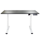 Ezywork - Bureau debout électrique à pièce entière - Cadre blanc / Dessus noir-Plage de réglage en hauteur : 28,75" - 47,6" (73cm - 121cm)