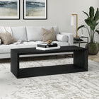 Hudson&Canal - Table basse rectangulaire Osmond 58" L - Grain noir-Finition en grain noir aspect bois
