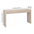 Hudson&Canal - Console Lawrence , 55 po de largeur, blanc aulne-9