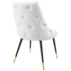 Modway - Adorn Touffe Performance Velvet Fauteuil d’appoint de salle à manger - Blanc-Livré entièrement assemblé