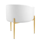 Modway - Savour Touffe Performance Velvet Chaise d’accent - Blanc-Assemblée requise