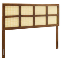 Modway - Luana Canne Tête de lit King, Noyer-Tête de lit King Wood