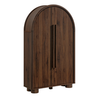 Modway - Bellamy Arqué Armoire de bureau pliante - Noir-Armoire de bureau voûtée moderne
