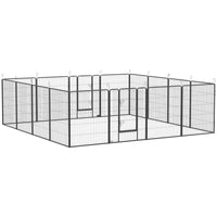 PawHut - Parc pour Chien Robust à 16 Panneaux pour Tailles S/M/L - 39 po L-Un excellent terrain de jeu qui peut également servir de cloison