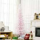 HOMCOM - Arbre de Noël artificiel crayon avec branches floquées de neige-La forme en crayon ne prend pas beaucoup de place au sol ou sur la table, convient aux petites pièces ou à un deuxième sapin de Noël dans une entrée 