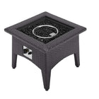 Modway - Vivacity Terrasse extérieure Table de foyer - Espresso-Profitez des flammes vacillantes d’un feu chaud avec la table de foyer au gaz propane Vivacity