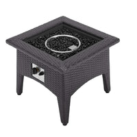 Modway - Vivacity Terrasse extérieure Table de foyer - Espresso-Profitez des flammes vacillantes d’un feu chaud avec la table de foyer au gaz propane Vivacity