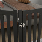 PawHut - Barrière pour chien 3 panneaux pliable avec pieds pour taille moyenne et inférieure - noir-Couleur : Noir 