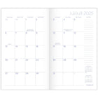 Cambridge - Agenda scolaire mensuel de poche 2 ans aqueux 2025-2027 - 6 3/16 po H x 3 5/8 po l - multicoloure - bilingue-Couverture en papier avec pochette en plastique de protection