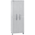 Dura Housewares - Armoire II utilitaire Dura - 25,6 L x 17,7 P x 74,4 H po - Gris-Fabriqué à 100 % en résine 