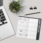 DateWorks - Planificateur de poche mensuel Classique Noir 2025-2026 - 3,5 po x 6,5 po - Bilingue-Taille de 6,5 po x 3,5 po, parfaite pour la planification en déplacement