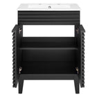 Modway - Render 24" Vanette de salle de bain - Noir Blanc-9