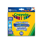 CrayolaMD – Marqueurs à trait large lavables Ultra-Clean, couleurs vives, pqt/10-Spécialement formulé pour avoir des couleurs vives avec une formule lavable et pour s’effacer des murs avec de l’eau chaude et une éponge