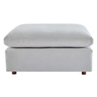 Modway - Commix Duvet Rempli Trop Rempli Performance Velvet Ottoman - Gris clair-Assemblée requise