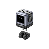 UGREEN - Robot Chargeur Rapide 65W GaN - 1x USB-A/2x USB-C-Recharge Puissante de 65W : Rechargez votre MacBook Air M2 de 0 à 51% en seulement 30 minutes avec un seul port USB C. Veuillez noter que ce produit n'est pas une batterie externe.